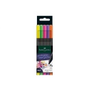 Liner 0,4 mm, grip Faber-Castell - 5 culori neon/set
