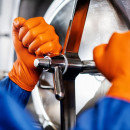 Manusi din nitril MERCATOR Gogrip orange, groase si rezistente, textura diamant, protectie la substante chimice, 50buc/cutie - Img 4