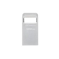 Memorie USB Kingston DataTraveler Micro 128 GB, USB 3.2, Argintiu