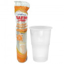 Pahare plastic Transparent Safir Premium 250 ml, 50 buc/set