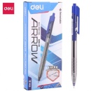 Pix cu mecanism Deli Arrow, 0.7mm, albastru - Img 3