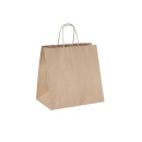 Pungi hartie natur cu maner, 24 x 11 x 27 cm, 50 buc/set
