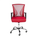 Scaun birou ergonomic ,otel cromat EVOffice, rosu - Img 3
