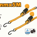 Set 2 Chingi profesionale de legare cu clichet 25 mm x 5 m industrial - Img 2