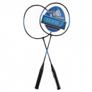 Set 2 rachete metal pentru badminton + 3 fluturas - Img 3