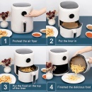 Set 50 hartii de copt pentru Air Fryer, 20x4.5cm - Img 3