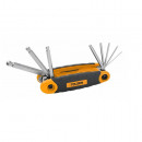 Set de chei hexagonal cu punct de bila pliabil 8 buc, Tolsen