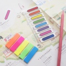 Stick index plastic color 45 x 8 mm, 8 x 20 file/set, Stickn - 8 culori neon - Img 3