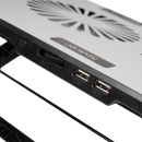 Suport Stand cooler notebook 17″ Gaming, placa metal, 2x125mm LED - Img 4