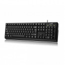 Tastatura Genius KB-100, cu fir, USB, Negru