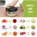 Tocator Manual 5 Cutite Brio Metallica Multi Chopper cu snur pentru legume - Img 3