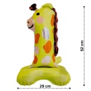 Balon de petrecere din folie, In forma de animalut, Cifra 1 Girafa 52 cm, Cu pozitionare pe podea - Img 2