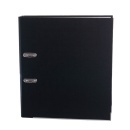 Biblioraft A4, plastifiat PP/paper, margine metalica, 75 mm, Optima Budget - negru - Img 3