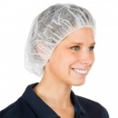Bonete unica folosinta, elastic dublu, albe, spunbond, 52 cm, 100 buc