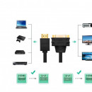Cablu Adaptor video Ugreen HDMI la DVI, 20 cm - Img 3