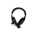 Casca cu microfon Stereo, 3.5 mm Spacer SPK-222, Negru - Img 2