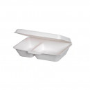 Caserole Meniu Biodegradabil cu 2 Compartimente, 50 buc/set