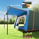 Cort de camping pentru 4-6 persoane cu 2 camere și verandă - Img 6