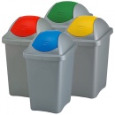 Cos gunoi cu capac batant 30 litri, colectare selectiva