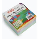 Cub Notes autoadeziv color 76x76mm, 400 file, 4 culori pastel EVOffice