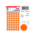 Etichete autoadezive color, D13 mm, 350 buc/set, Tanex , diverse culori