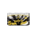 Hartie igienica Zebra Royal Deluxe 5 straturi, alb, 8 role/set