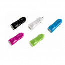 Incarcator auto USB x 1A, Serioux, bulk, diverse culori