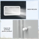 Magazie de Gradina cu Usi Duble Glisante din Tabla de Otel, 277x195x192cm, Gri - Img 5