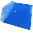 Mapa plastic cu buton A4, 160 microni EVOffice - albastru transparent - Img 2