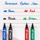 Marker permanent Pilot 100, varf rotund, negru - Img 6