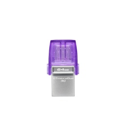 Memorie USB Kingston microDuo 3C 64 GB, USB 3.0, Purpuriu - Img 2