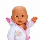 Papusa bebelus, Bebelou, Dollz n More, Timpul pentru baita, 35 cm, roz - Img 6