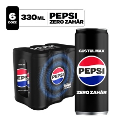 Pepsi Max Zero Zahar, doza, 6 x 330 ml