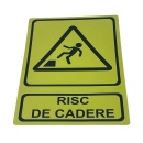 Placă Avertizare „RISC DE CADERE” 20 x 30 cm, Semnalizare Zonă Periculoasă