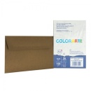 Plic pentru invitatie 120x180mm Colorarte Perla, bronz perlat, 120g/mp, set 25 buc