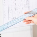Rigla din plastic transparent 30 cm DELI - Img 6