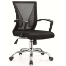 Scaun birou ergonomic ,otel cromat EVOffice, rosu - Img 4