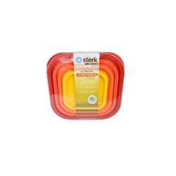 Set 4 cutii patrate pentru alimente cu capac curcubeu mari