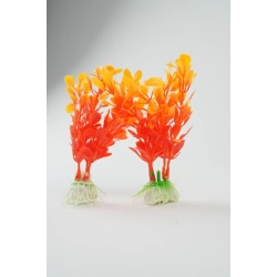 Set Plante Artificiale pentru Acvariu, 10 cm, Verde Intens 2 buc/set - Img 2