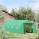 Solar Sera pentru gradina cu acoperis schelet metalic, 6x3x2 m, verde