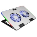 Suport Stand cooler notebook 17″ Gaming, placa metal, 2x125mm LED