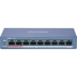 Switch Hikvision DS-3E0109P-E©, 8-port, PoE