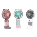 Ventilator de birou portabill 9*17 cm cu suport de birou si telefon, acumulator si cablu incarcare USB