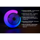 Ventilator Portabil cu LED RGB, USB, Reglaj 180 - Img 3