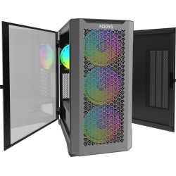 Carcasa AQIRYS AQUILLA, RGB, Mid Tower, Black - Img 4