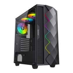 Carcasa Spacer QUARTZ 3F ARGB, Mid Tower, Black