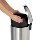 Cos de gunoi cu pedala, Inox cromat 30 litri - Img 3