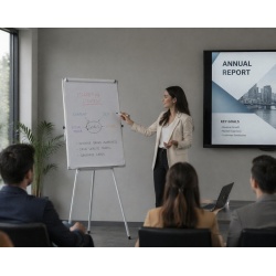 Flipchart magnetic, 100 x 70 cm, Bonus 1 set de markere Flichart - Img 4