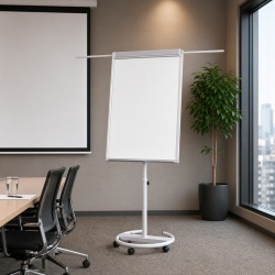 Flipchart magnetic mobil B4U Classic 70 x 100 cm, otel, brate extensibile si trepied, include marker + tavita - Img 3