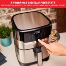 Friteuza cu aer cald Tefal Easy Fry&Grill 2in1 EY505D15, 1400W, 4.2L, temperatura ajustabila, 8 programe, functie grill cu gratar incorporat, functie pentru deshidratare, tehnologie Extra Crisp, vas detasabil - Img 3